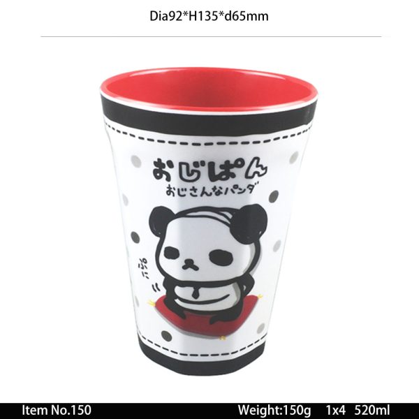 150 SKU 150东莞晶湖源头厂家定做日本日式美耐皿9.2cm直径水杯 可定制产品内外颜色和杯内外印刷图案