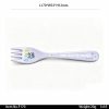 F170 SKU F170S170东莞晶湖源头厂家定做日式美耐皿17cm儿童叉勺 可定制产品颜色和正面印刷图案