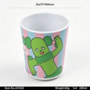 J41028东莞晶湖源头厂家定做日本日式美耐皿7cm直径水杯 可定制产品颜色和杯外印刷图案