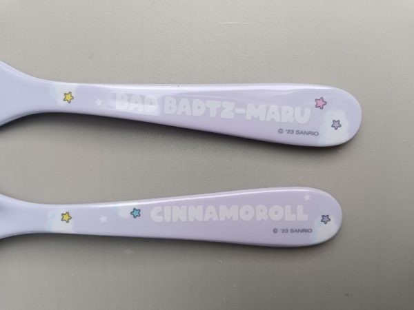 S170 F170 230615 14 F170S170东莞晶湖源头厂家定做日式美耐皿17cm儿童叉勺 可定制产品颜色和正面印刷图案