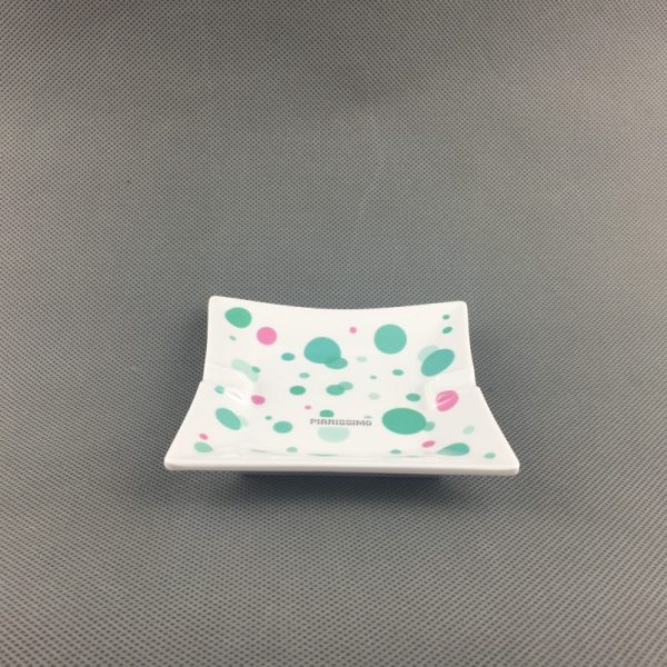 603-11 603东莞晶湖源头厂家订做日式美耐皿11cm烟灰缸 可定制产品颜色和图案印刷