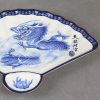907 05 907东莞晶湖源头厂家订做美耐皿35.6x27.8cm长方形两格酱料碟 可定制产品颜色和正面图案印刷