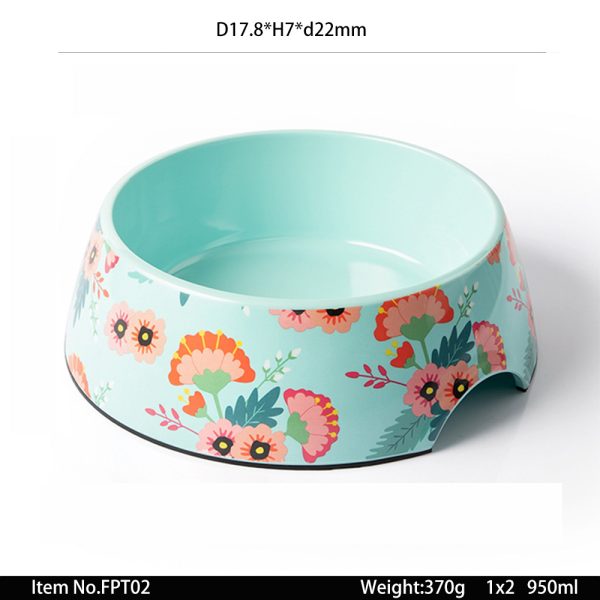 FPT02东莞晶湖源头厂家定做美国美耐皿17.8cm直径宠物猫碗狗碗 可定制产品颜色和碗内外图案印刷