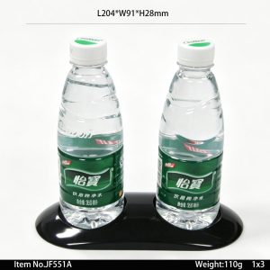 JF551A SKU JF551A东莞晶湖源头厂家订做美耐皿20.4x9.1cm长方形两格矿泉水底座 可定制产品颜色和正面图案印刷