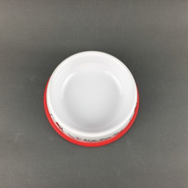 SB2107-11 SB2107东莞晶湖源头厂家定做日式美耐皿12.8cm直径宠物猫碗狗碗 可定制产品颜色和碗内外图案印刷
