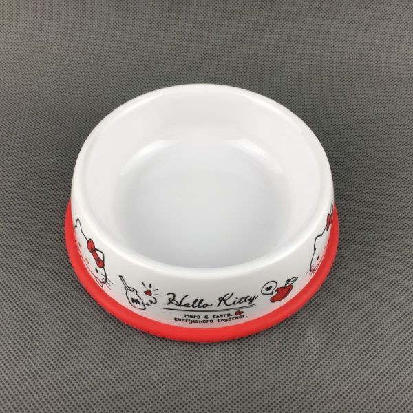 SB2107-12 SB2107东莞晶湖源头厂家定做日式美耐皿12.8cm直径宠物猫碗狗碗 可定制产品颜色和碗内外图案印刷
