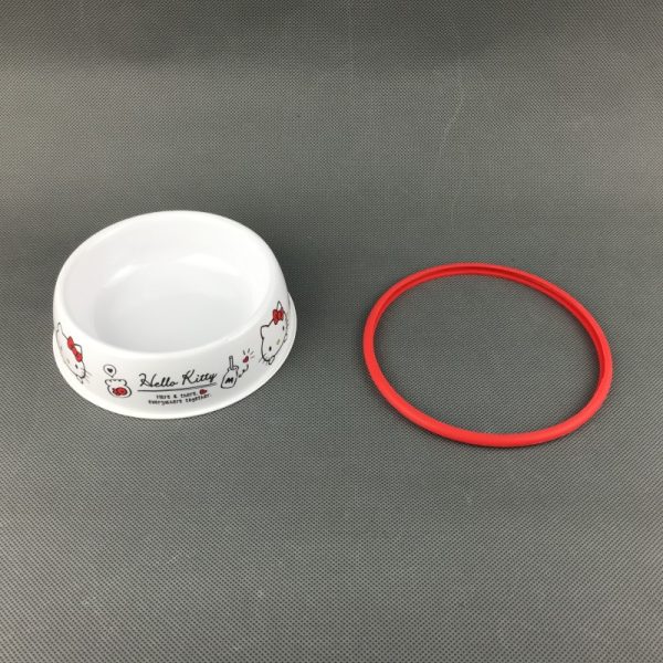 SB2107-18 SB2107东莞晶湖源头厂家定做日式美耐皿12.8cm直径宠物猫碗狗碗 可定制产品颜色和碗内外图案印刷