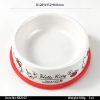SB2107 SKU SB2107东莞晶湖源头厂家定做日式美耐皿12.8cm直径宠物猫碗狗碗 可定制产品颜色和碗内外图案印刷