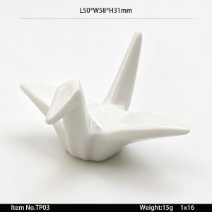TP03 SKU TP03东莞晶湖源头厂家定做港式美耐皿5cm千纸鹤筷子架 可定制产品颜色和印刷图案