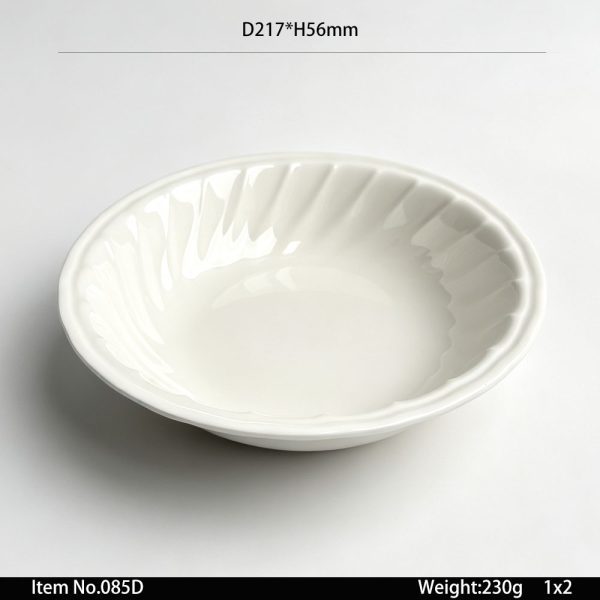 085D SKU 螺纹35件套东莞晶湖源头厂家定做日韩美耐皿盘碗杯勺套装 可定制产品颜色和产品正面图案印刷