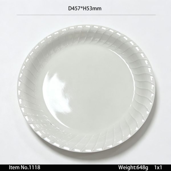 1118 SKU 螺纹35件套东莞晶湖源头厂家定做日韩美耐皿盘碗杯勺套装 可定制产品颜色和产品正面图案印刷