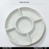 1500 SKU 螺纹35件套东莞晶湖源头厂家定做日韩美耐皿盘碗杯勺套装 可定制产品颜色和产品正面图案印刷