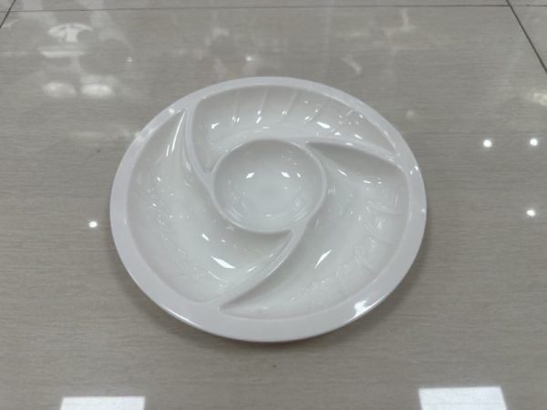 1600 (2) 螺纹35件套东莞晶湖源头厂家定做日韩美耐皿盘碗杯勺套装 可定制产品颜色和产品正面图案印刷