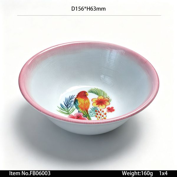 FB06003 SKU FP08001东莞晶湖源头厂家定做欧美澳美耐皿20.5cm直径圆盘3套装 可定制产品颜色和盘子正面图案印刷