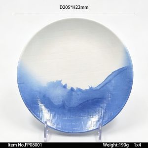 FP08001 SKU FP08001东莞晶湖源头厂家定做欧美澳美耐皿20.5cm直径圆盘3套装 可定制产品颜色和盘子正面图案印刷