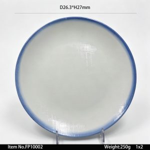 FP10002 SKU FP10002东莞晶湖源头厂家定做欧美澳美耐皿26.3cm直径圆盘3套装 可定制产品颜色和盘子正面图案印刷