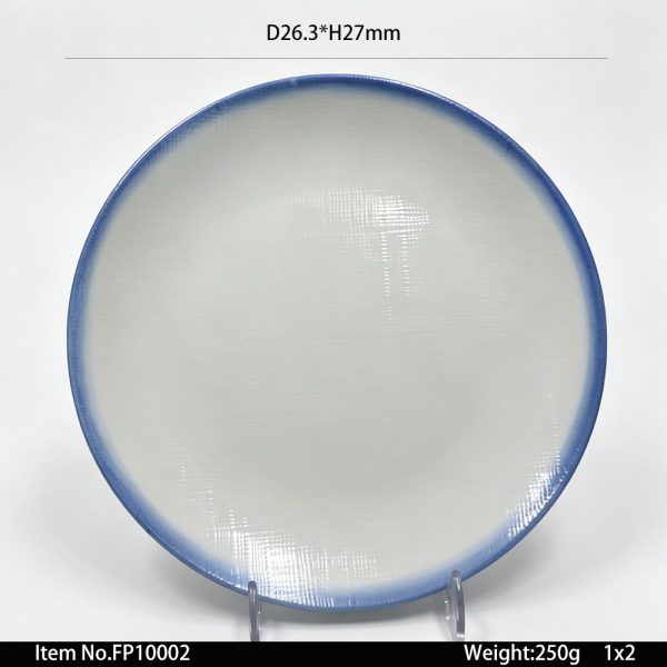 FP10002 SKU FP08001东莞晶湖源头厂家定做欧美澳美耐皿20.5cm直径圆盘3套装 可定制产品颜色和盘子正面图案印刷