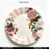P4105 SKU P4105东莞晶湖源头厂家定做欧美美耐皿26.5cm直径凹凸手捏纹点心盘5套装 可定制产品颜色和盘子正面图案印刷
