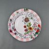 P462 P485 P4105 (1) P4105东莞晶湖源头厂家定做欧美美耐皿26.5cm直径凹凸手捏纹点心盘5套装 可定制产品颜色和盘子正面图案印刷