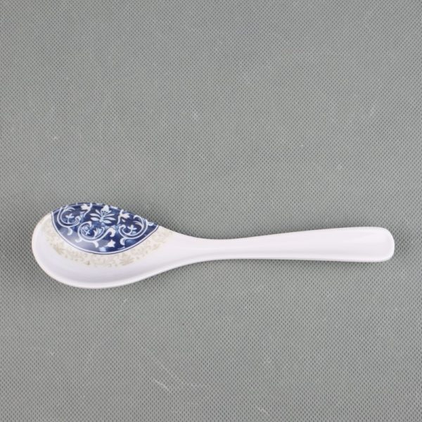 S113东莞晶湖源头厂家定做美耐皿长17cm面汤勺 可定制产品颜色和正面图案印刷