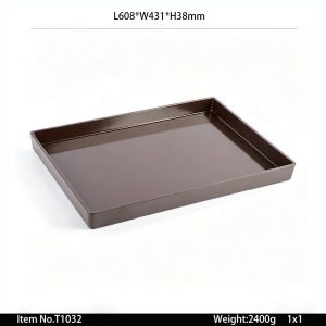 T1032 SKU T1032东莞晶湖源头厂家定做美式美耐皿60x43cm长方形托盘 可定制产品颜色和印刷图案