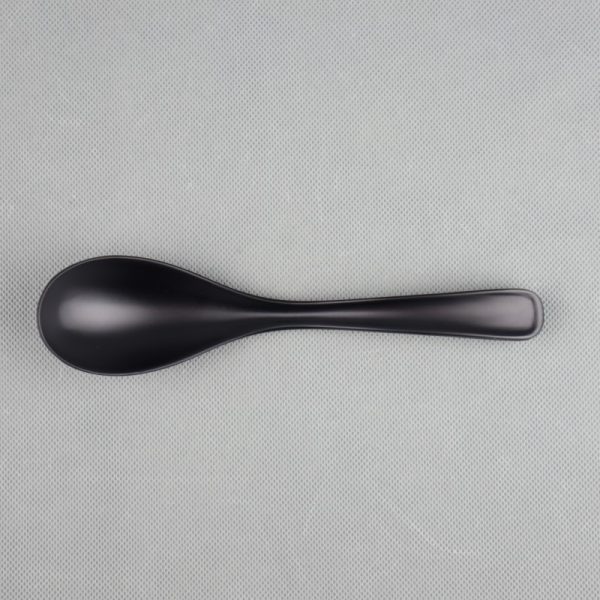 WS113东莞晶湖源头厂家定做美耐皿长17cm面汤磨砂勺 可定制产品颜色和正面图案印刷