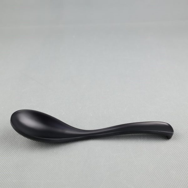 WS113东莞晶湖源头厂家定做美耐皿长17cm面汤磨砂勺 可定制产品颜色和正面图案印刷