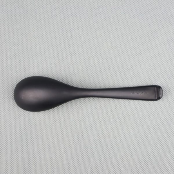 WS113东莞晶湖源头厂家定做美耐皿长17cm面汤磨砂勺 可定制产品颜色和正面图案印刷